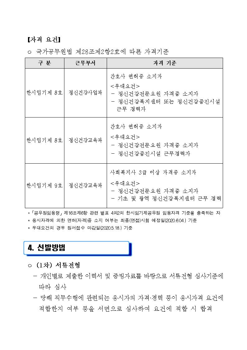 광진구 정신건강복지센터 인재채용 공고문 8